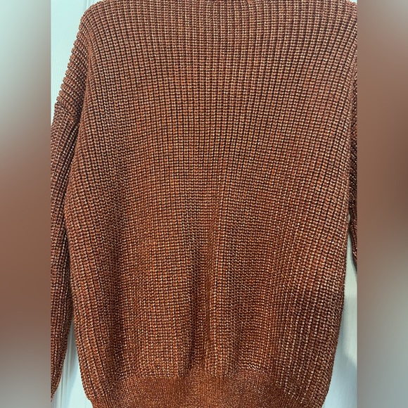 NWOT American Apparel Metallic Fisherman Sweater Pullover - Picture 3 of 6